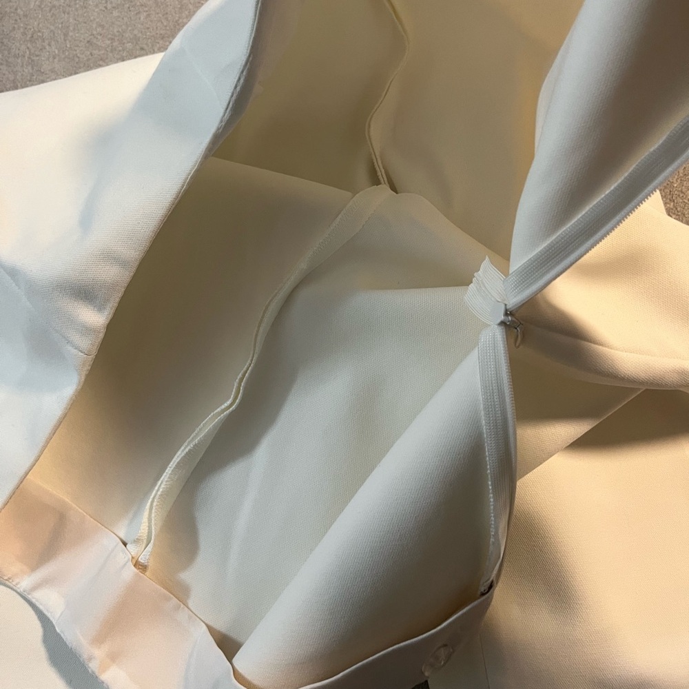 ST. JOHN Cream tapered leg Trouser dress pants - Picture 12 of 12